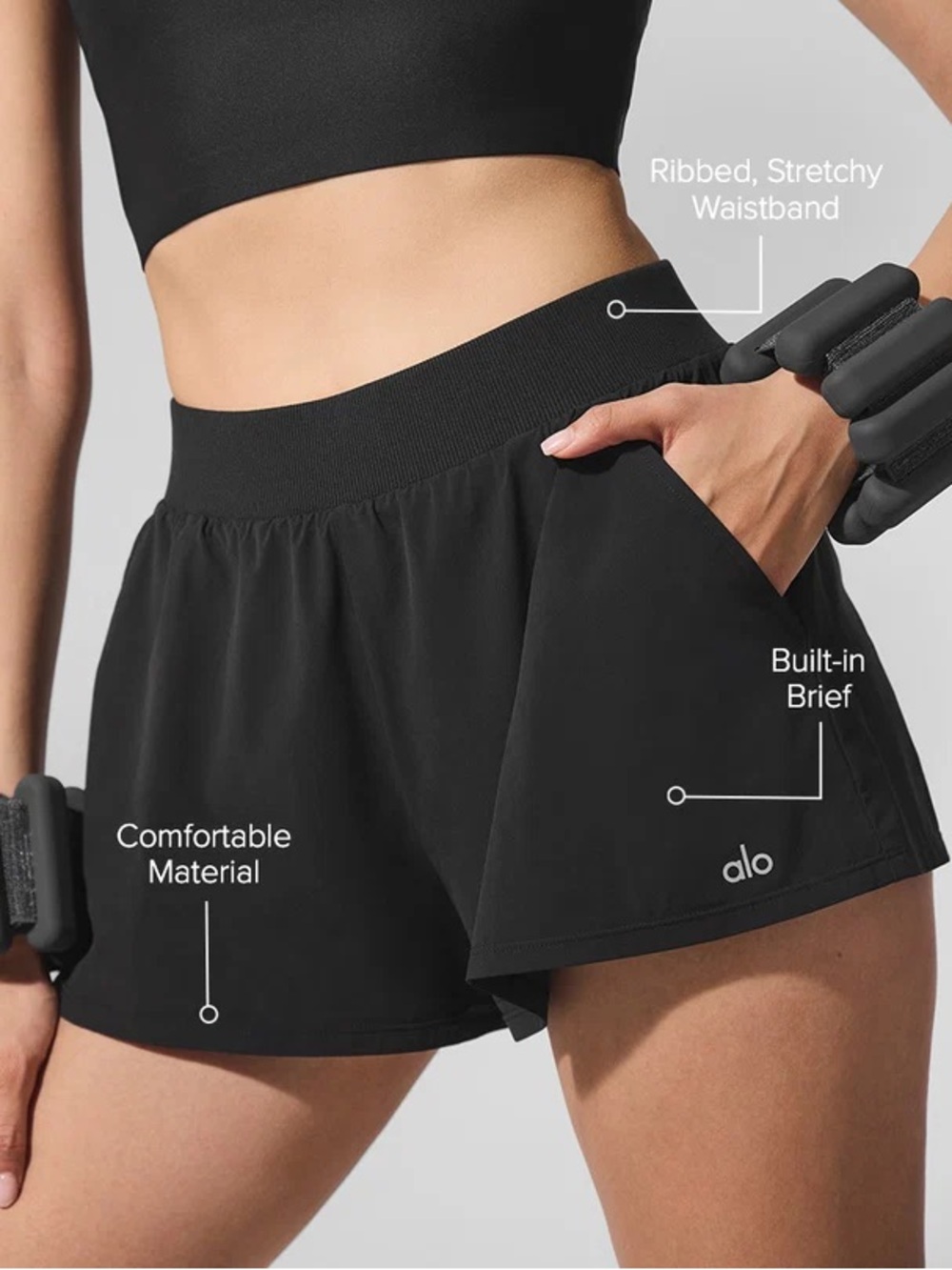 Alo Yoga Breezy Short in Black
